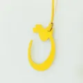 Arabic letter bag charm yellow leather stylish handbag pendant accessory for women daily wear - Yellow