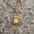 Handmade leather lucky bag charm keychain car bag pendant stylish accessories for daily use - Brown