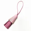 Rosa doppelseitige Leder Quaste Taschenanhänger stilvolles Accessoire eleganter Anhänger - Rosa Und Hellrosa