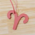 Aries zodiac sign leather bag pendant cute pink charm car hanging ornament accessory - Pink