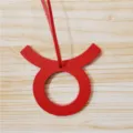 Rode Stier dierenriem lederen tas hanger chic accessoire voor vrouwen handtassen decoratie - Rood