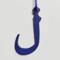 Colgante de letra de cuero azul accesorio elegante para bolso de mujer decoración refinada - Azul