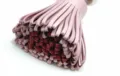 Pink leather tassel bag charm two-tone multi-layered grass skirt pendant for car accessories. - Approx. 6x3cm / Inner Red with Light Pink (with Open Ring)