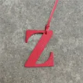 Colgante de bolso con letra Z de cuero rojo para bolsos de mujer accesorio elegante detalle - Rojo