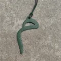 Dark green leather Arabic letter bag charm pendant accessory for women handbags and car decor. - Dark Green