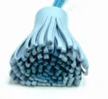 Hellblaue Leder Quaste Taschendeko, elegante Fransen Auto Hängeaccessoires für Frauen. - Himmelblau Innen mit Hellblau