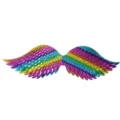 Alas de angel coloridas para fiesta infantil, espectaculo de baile y traje de arcoiris. - Multicolor Oscuro