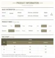 Detailed linen cotton dress size chart and fabric composition specifications table info. - S / Khaki