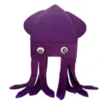 Purple velvet squid hat octopus hat cute novelty party costume hat for adults and kids sku - Purple