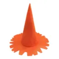 Oranje mesh heksenhoed voor Halloween feest, puntige cosplay verkleedhoed voor dames. - Onregelmatige Rand / Oranje
