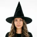 Black Velvet Witch Hat Halloween Party Costume Accessory Pointed Wizard Hat Cap for Women - One Size / Flannel Witch Hat / Black