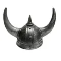 Kunststof Viking gehoornde helm Halloween kostuum rekwisiet zilveren krijger hoed speelgoed - Viking krijger helm / Geschilderd Zilver