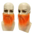 Φωτεινό πορτοκαλί ψεύτικο γένι για πάρτι cosplay, αξεσουάρ κοστουμιού από συνθετική ίνες. - Πορτοκαλί