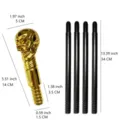 Cetro de Calavera Dorado Varita Mágica Disfraz Juguete Accesorio Varillas Negras Medidas - Cetro de Calavera Dorada Galvanizada / 4 Varas (Largo 133cm)