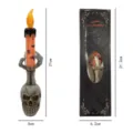 Halloween Totenkopf Skelett Hand LED elektronische Kerze Licht gruselige Party Dekoration - Einzelner Totenkopf-Kerzenständer / Einzelstück / Orange
