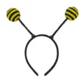 Kids bee costume headband with spring fuzzy antennae for Halloween party performance dress up. - One Size / Yellow Bee Antenna Headband