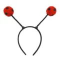 Children ladybug headband cute insect antenna hair hoop party costume dressing accessory - One Size / Red Beetle Antenna Headband