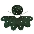 Green polka dot costume set cape and hat role play outfit for holiday party decorative wear - Mushroom Cloak + Mushroom Hat / Dark Green