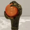 Halloween eagle claw holding ball magic wand prop costume accessory walking stick top handle decor - Connection Pole Only / Gold Claw: Orange Ball