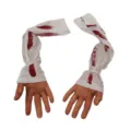 Halloween bloody severed hands props fake arm hanging decoration spooky party decor 1pair - White Bloody Sleeve Broken Hand / M