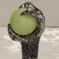 Halloween magic wand scepter prop dragon claw holding green ball for costume party dress. - Connection Pole Only / Silver Claw: Luminous Ball