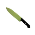 Kunststof speelgoed mes Halloween accessoire groen blad zwarte handgreep voor keuken - Fluorescerende kleuren