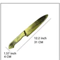 Accesorio de disfraz de arma de juguete de cuchillo de plástico dorado de Halloween - Oro Bronce Pintado