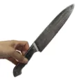 Cuchillo de utilería de plástico Halloween arma de teatro juguete realista decorativo - Plata Bronce Pintada