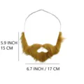 Finta barba marrone sintetica accessorio per costume con cinturino elastico per Halloween. - Barba Completa (Ge-clothing paper card chin beard) / Marrone