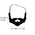 Finta barba nera accessorio costume baffi per festa di Halloween e spettacolo cosplay - Barba Completa (Ge-clothing paper card chin beard) / Nero