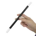 Varita mágica de plástico negra y blanca clásica accesorio para espectáculo 28cm - Vara corta de plástico (28 cm)