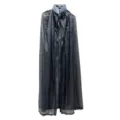 Sequined cape cloak with collar for adult Halloween stage performance and holiday costume wear. - One Size / Robe / Black
