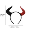 Diadema con cuernos de diablo para Halloween, accesorio de pelo brillante rojo y negro. - Diadema de Cuernos de Diablo Rojo Y Negro (LY0603)