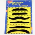 Accessori per festa baffi Halloween, sei diversi stili di finti baffi adesivi neri. - Set da 6 / Nero