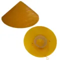 Yellow conical bamboo hat traditional dance prop stage performance festival items - 45cm / Yellow