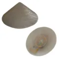 Traditional Asian conical bamboo hat for dancing, stage performance, and outdoor wear. - 45cm / Gray