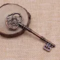 Antike bronzefarbene Legierung Schlüssel Anhänger Detailansicht für DIY Schmuck basteln. - Antikes Rotkupfer