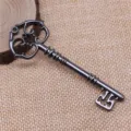 Antiker Legierung Schlüssel Anhänger DIY Zubehör Waffe Schwarz Metall Handwerk Charm - Gunmetal