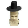 Black mesh Korean traditional hat party costume accessory performance headwear top hat - Mini Korean Hat Headband / Black