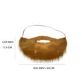 Barba finta marrone costume da uomo festa travestimento decorazione facciale 11.5cm - Barba a Semicerchio / 24*11.5cm / Marrone
