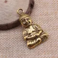 Goudkleurige legering Boeddha hanger charm DIY sieraden maken accessoire etnische stijl cadeau - Antiek Goud