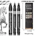 Liquid chrome marker set with 3 different pen tips for model coloring, metal repair and DIY crafts. - 3-Pack Electroplated Silver