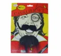Set costume per festa di Halloween con finta baffi nera e cornice per monocolo divertente. - Set Barba e Occhiali