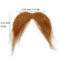 Halloween finto baffi zenzero festa costume accessorio barba realista per gli uomini - Grandi Baffi a Pelo Lungo (251221) / Marrone scuro