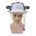 Novelty beer drinking hat with tubes and cup holders for outdoor party and festival fun use. - Novelty Size / White