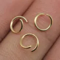 Goldene offene Biegeringe und C-Ringe für DIY-Schmuckherstellung, Verbindungselemente. - 0.7x4mm / 400 Stück/Packung / Gold