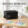 Foxfeel 320 Colors Dual Tip Art Markers Set with Portable Bag for Student Drawing Art - 320 Colors - Alcohol Markers in Cloth Pouch