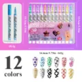 12 Kleuren Nagelkunst Marker Pennen Waterdicht DIY Graffiti 0.7mm Fijne Punt Acryl Verf - 12 Kleuren Boxset