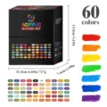 60 kleuren acryl marker set voor tekenen, kunst schilderen, diy knutselen en kinder graffiti. - 60 Kleuren Set