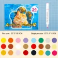 Professional 24-color acrylic marker set quick-drying double-headed graffiti painting pen - Color 24